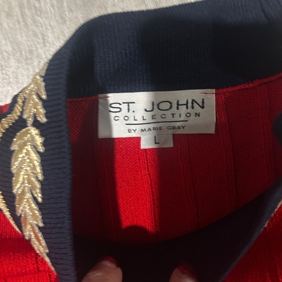 Vintage St. John preppy trendy logo emblem nautical sweater - Picture 2 of 8